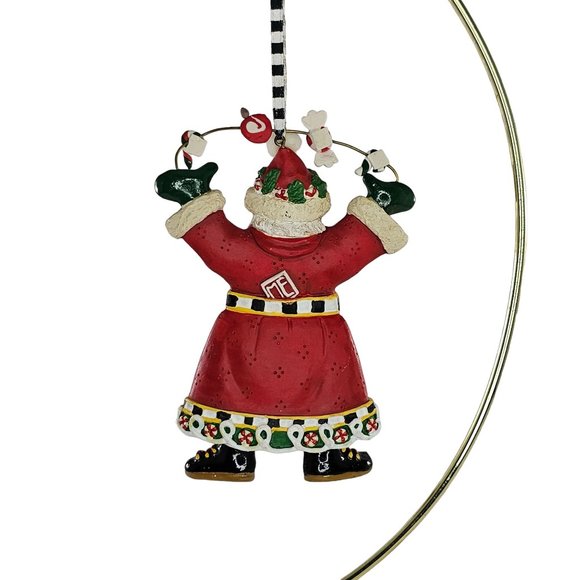 Mary Engelbreit Santa Claus Christmas Ornament Candy Cane - Picture 6 of 6